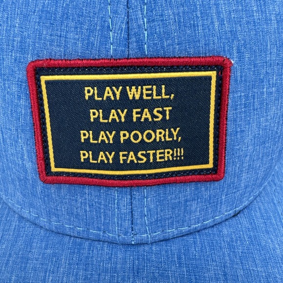 Hamilton Farms Golf Club Pukka Flex Cap Play Well Hat Blue Patch Stretch L/XL - Picture 2 of 12